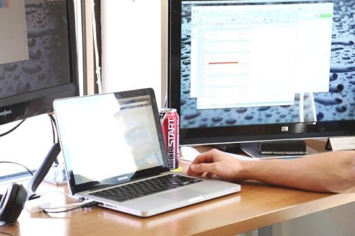 Person on their computer 